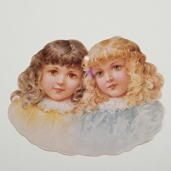 Set Antique Old Print Factory Victorian Die Cut Scrap Paper Easter Tag Ornament - Picture 3 of 12